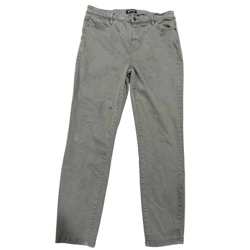 Buffalo David Bitton Hanna High Rise Skinny Leg Pants Olive Green 12/32 H0623-01